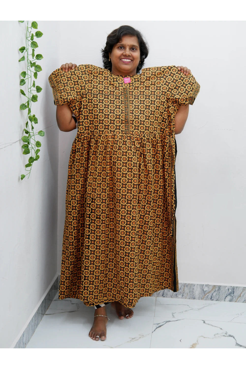 Frock Style Cotton Nighty – Soft & Flowing Fit
