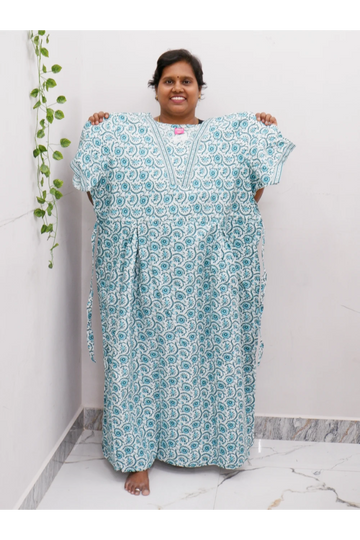 Premium V-Neck Cotton Frock for Women – Breathable & Skin-Friendly