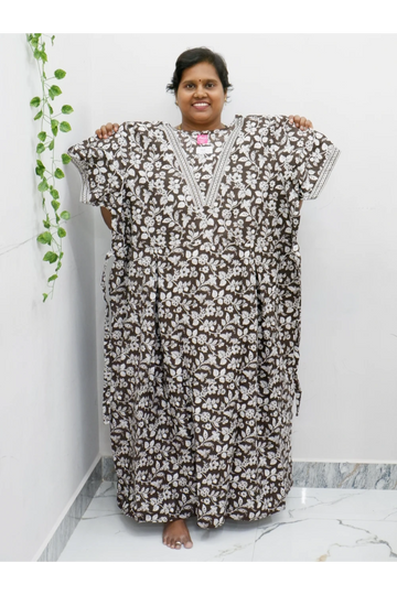 Premium V-Neck Cotton Frock for Women – Breathable & Skin-Friendly