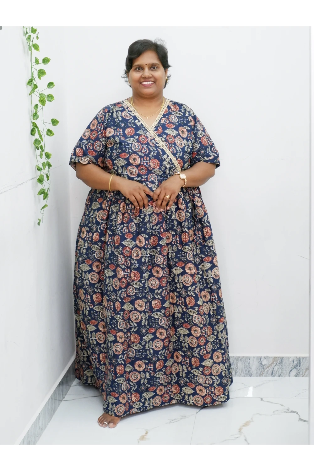 Zipless Pure Cotton Nighty for Women – Soft & Comfortable Wear
