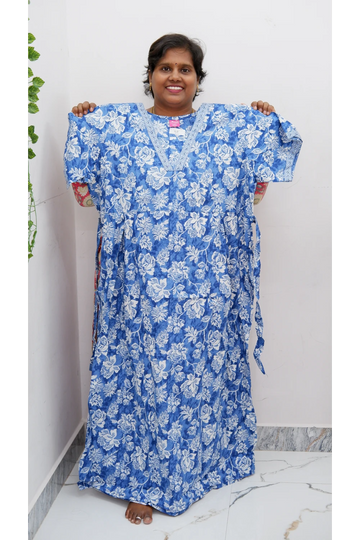 Premium V-Neck Cotton Frock for Women – Breathable & Skin-Friendly