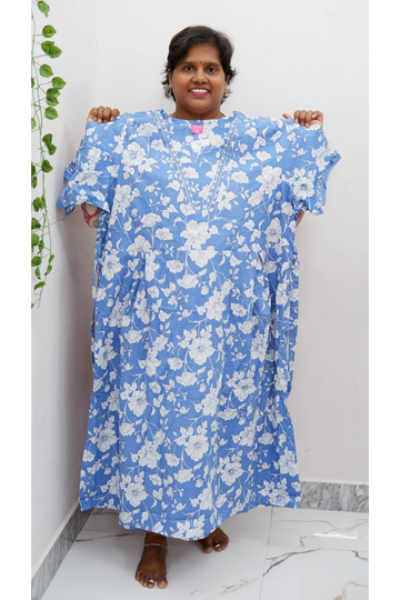 Premium V-Neck Cotton Frock for Women – Breathable & Skin-Friendly