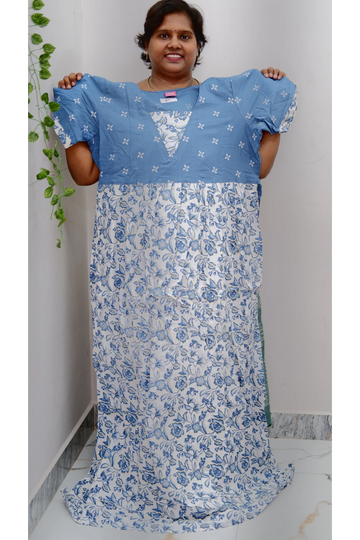 Premium V-Neck Cotton Frock for Women – Breathable & Skin-Friendly