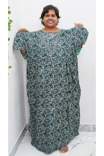 Premium V-Neck Cotton Frock for Women – Breathable & Skin-Friendly
