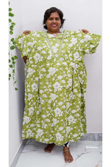 Premium V-Neck Cotton Frock for Women – Breathable & Skin-Friendly