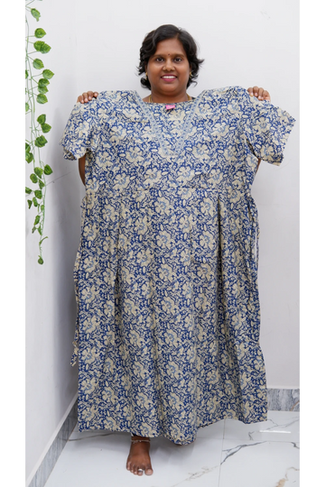 Premium V-Neck Cotton Frock for Women – Breathable & Skin-Friendly