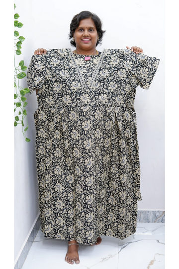 Premium V-Neck Cotton Frock for Women – Breathable & Skin-Friendly