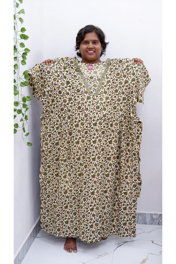 Premium V-Neck Cotton Frock for Women – Breathable & Skin-Friendly