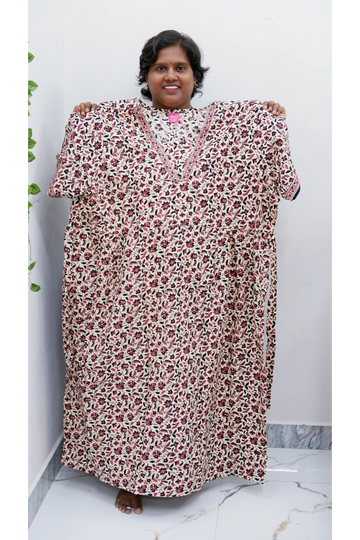 Premium V-Neck Cotton Frock for Women – Breathable & Skin-Friendly