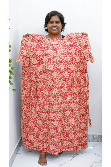 Premium V-Neck Cotton Frock for Women – Breathable & Skin-Friendly