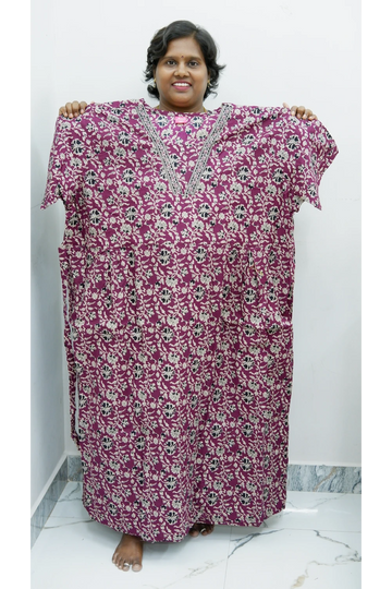 Premium V-Neck Cotton Frock for Women – Breathable & Skin-Friendly