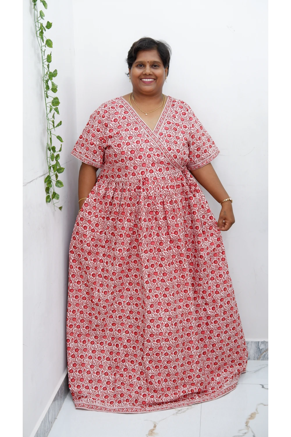 Zipless Pure Cotton Nighty for Women – Soft & Comfortable Wear