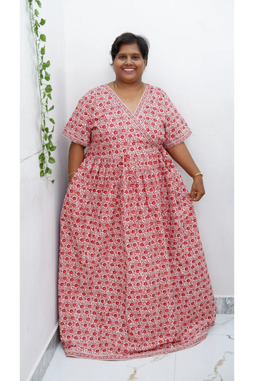 Zipless Pure Cotton Nighty for Women – Soft & Comfortable Wear