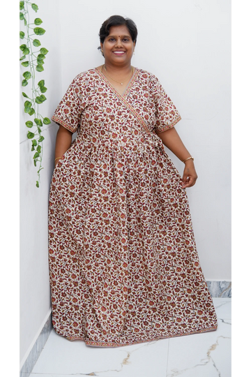 Zipless Pure Cotton Nighty for Women – Soft & Comfortable Wear
