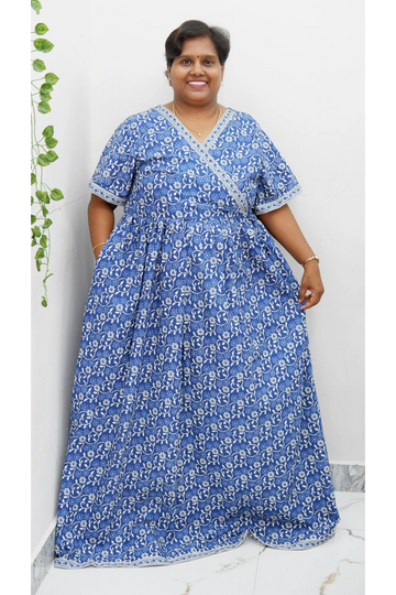 Zipless Pure Cotton Nighty for Women – Soft & Comfortable Wear