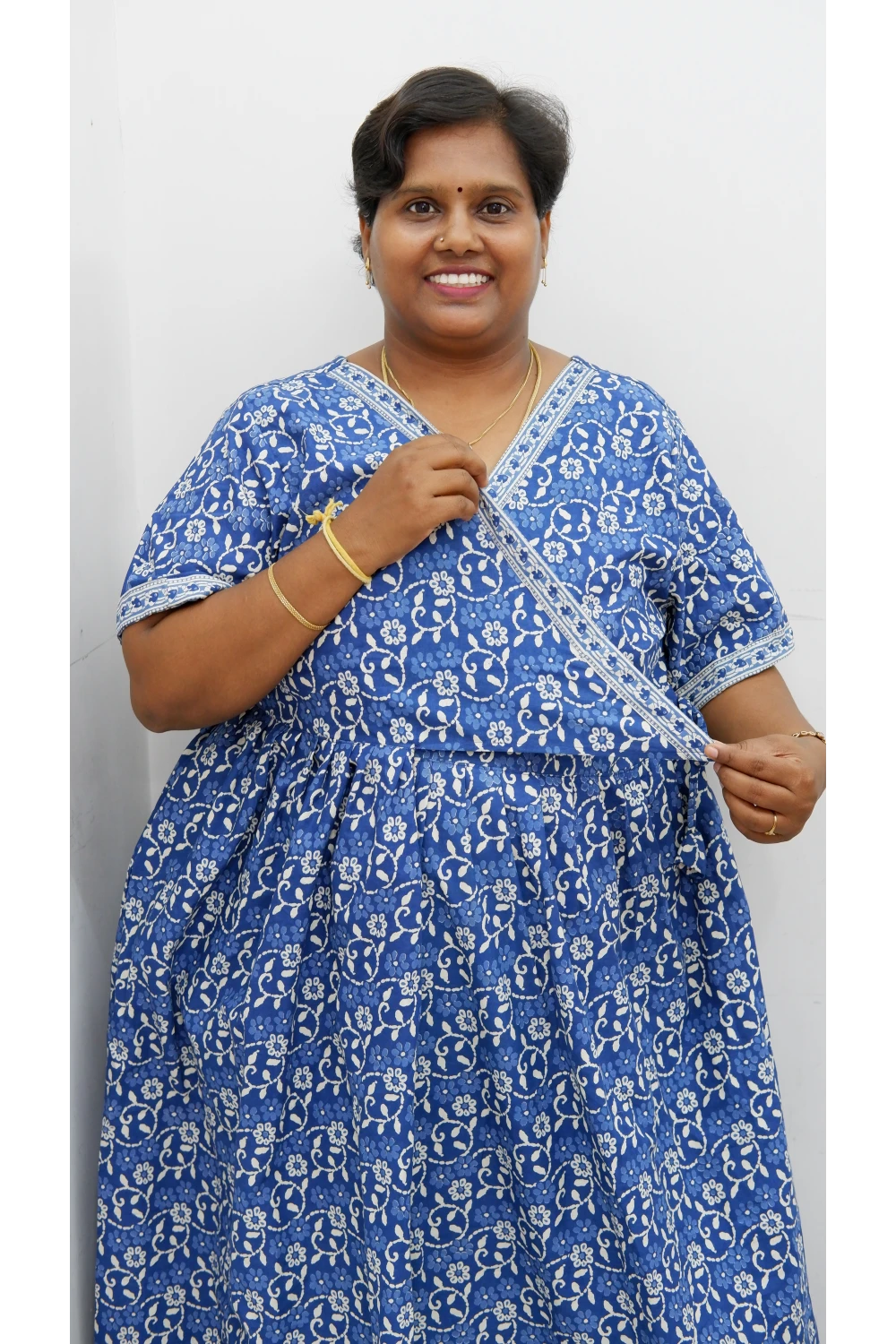 Zipless Pure Cotton Nighty for Women – Soft & Comfortable Wear