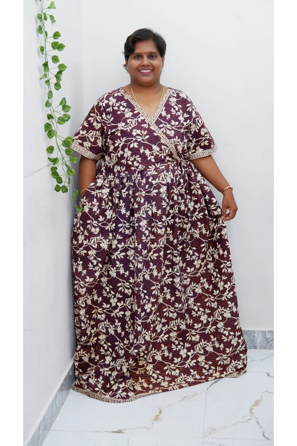Zipless Pure Cotton Nighty for Women – Soft & Comfortable Wear