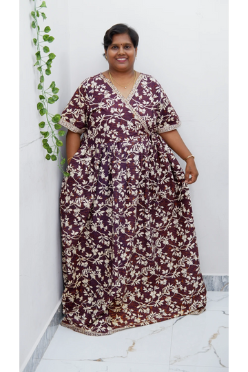 Zipless Pure Cotton Nighty for Women – Soft & Comfortable Wear