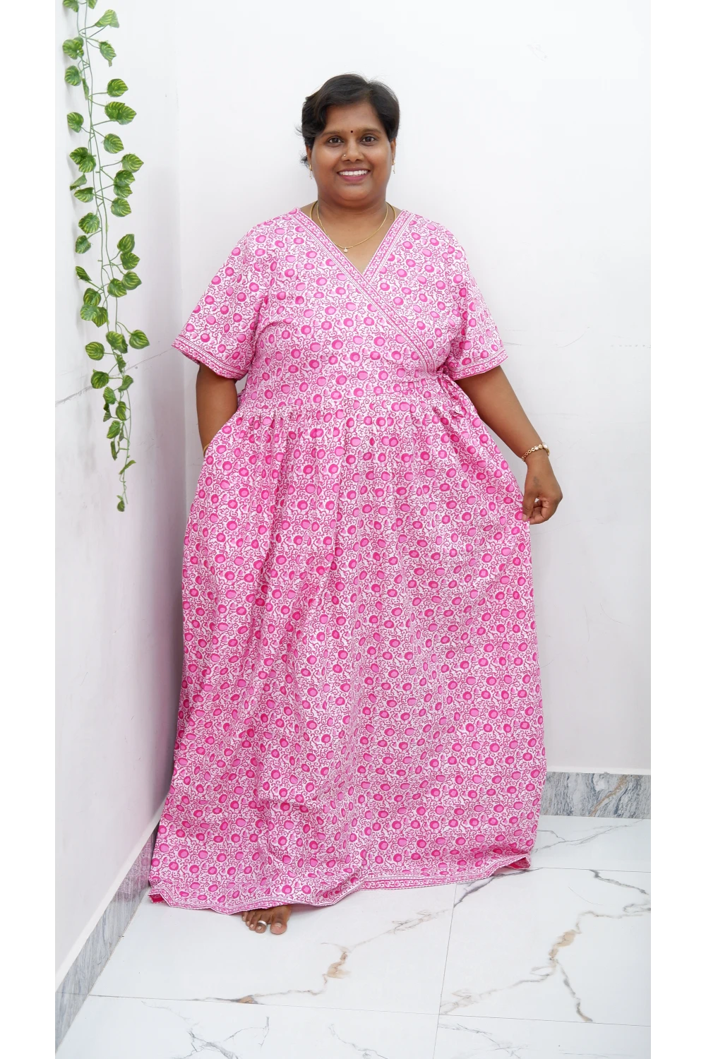 Zipless Pure Cotton Nighty for Women – Soft & Comfortable Wear