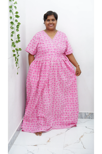 Zipless Pure Cotton Nighty for Women – Soft & Comfortable Wear