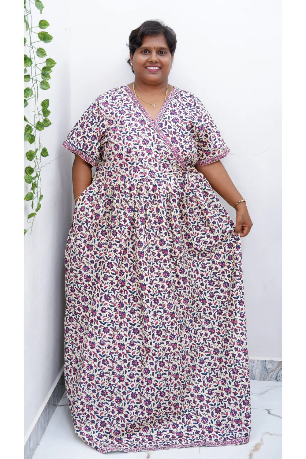 Zipless Pure Cotton Nighty for Women – Soft & Comfortable Wear