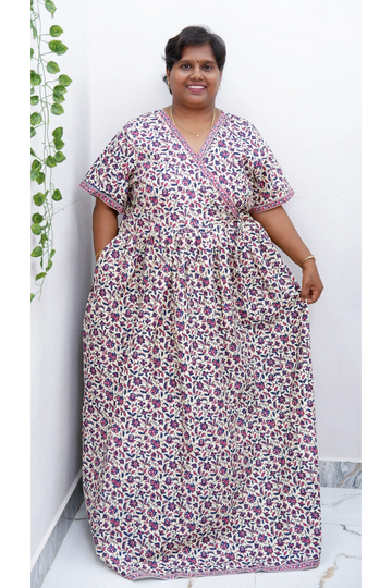 Zipless Pure Cotton Nighty for Women – Soft & Comfortable Wear