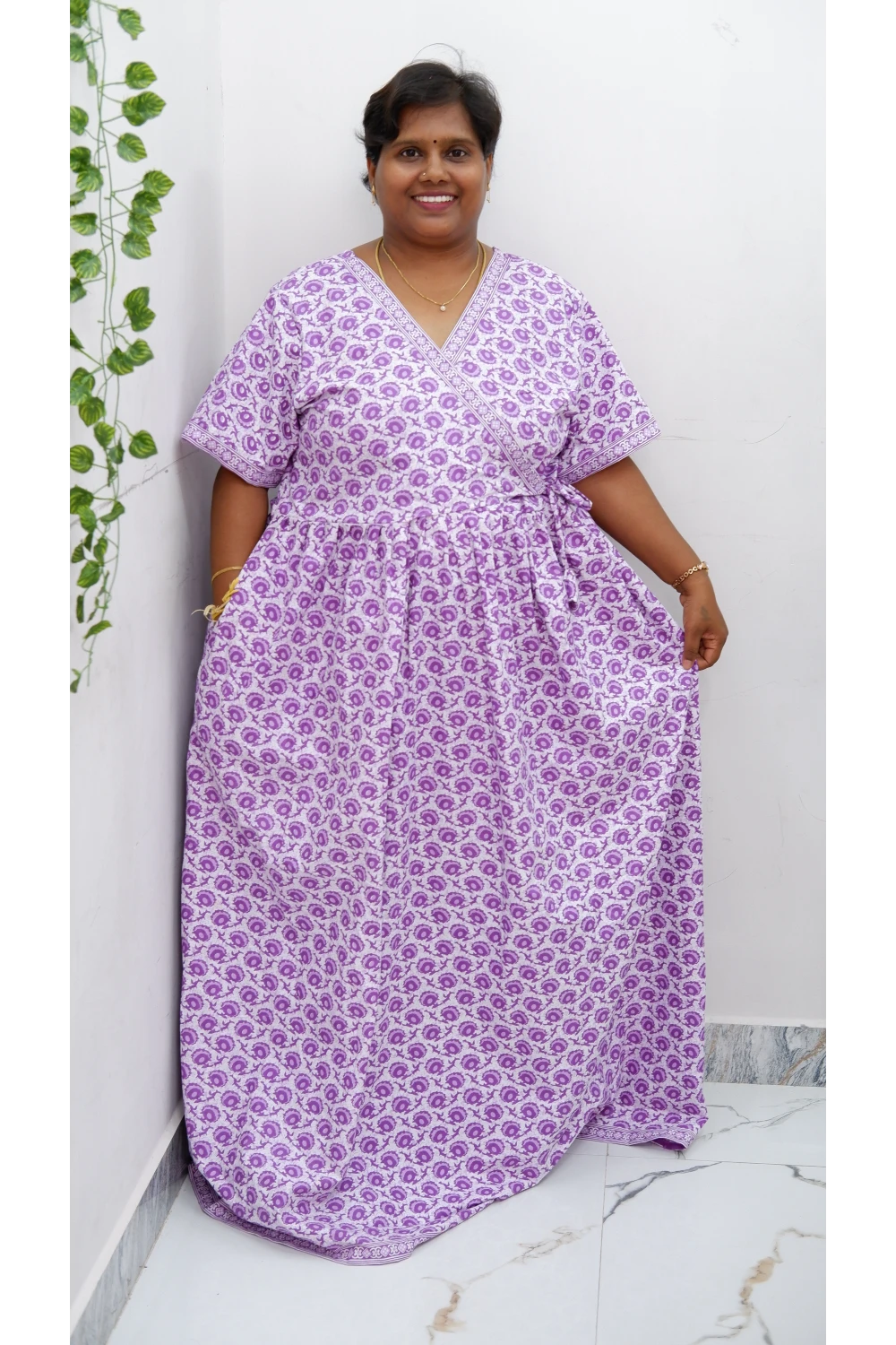 Zipless Pure Cotton Nighty for Women – Soft & Comfortable Wear