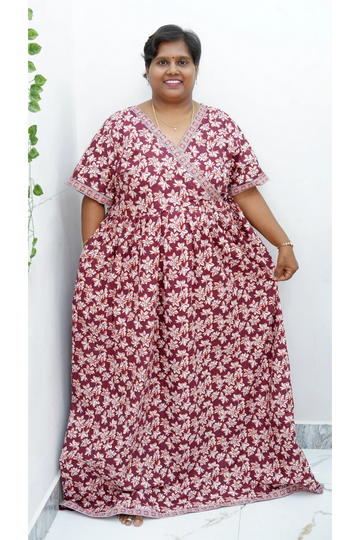 Zipless Pure Cotton Nighty for Women – Soft & Comfortable Wear