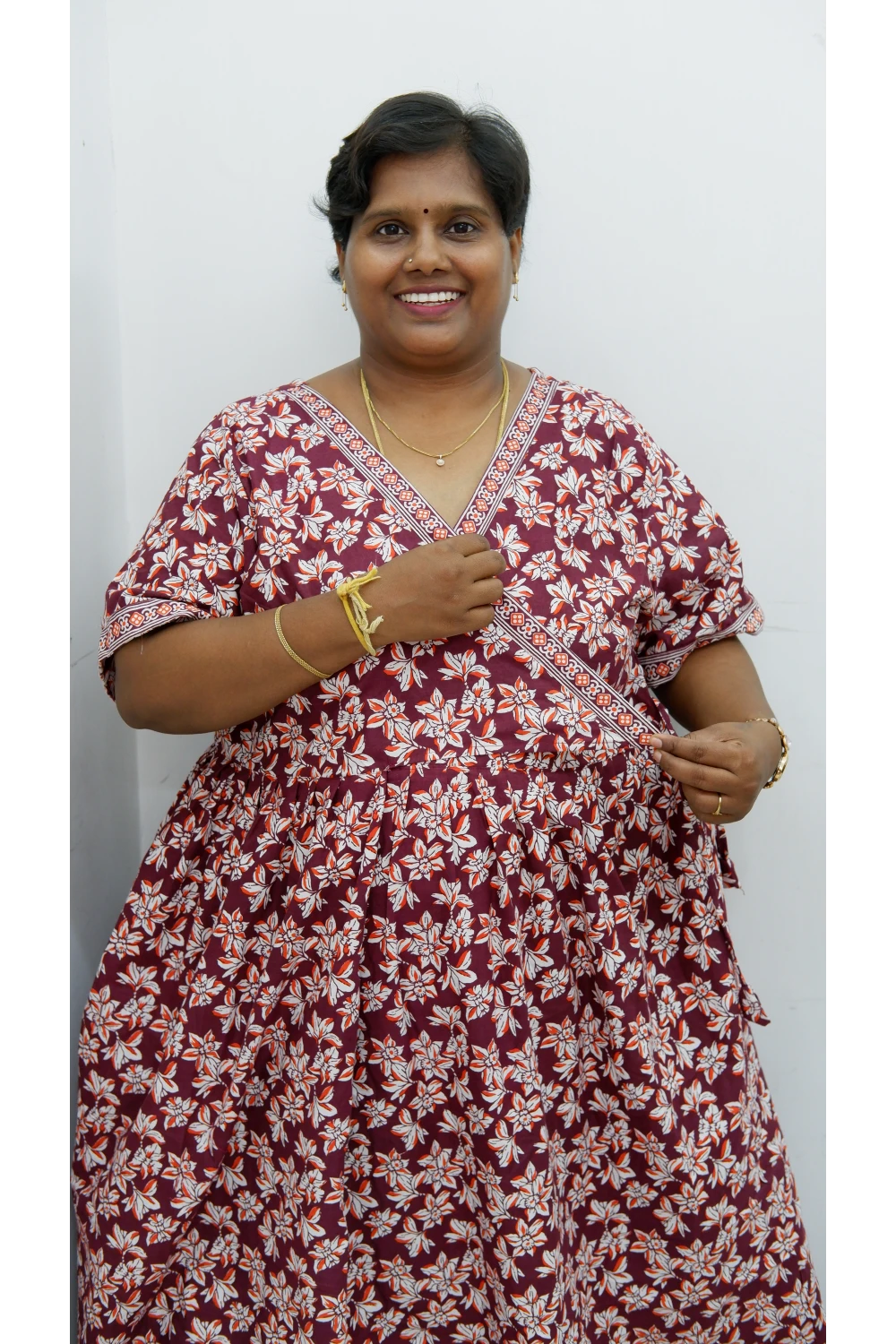 Zipless Pure Cotton Nighty for Women – Soft & Comfortable Wear