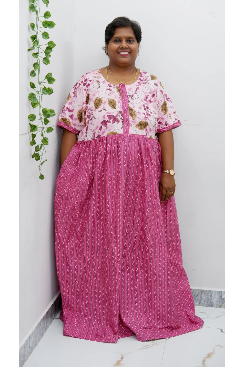 Frock Style Cotton Nighty – Soft & Flowing Fit