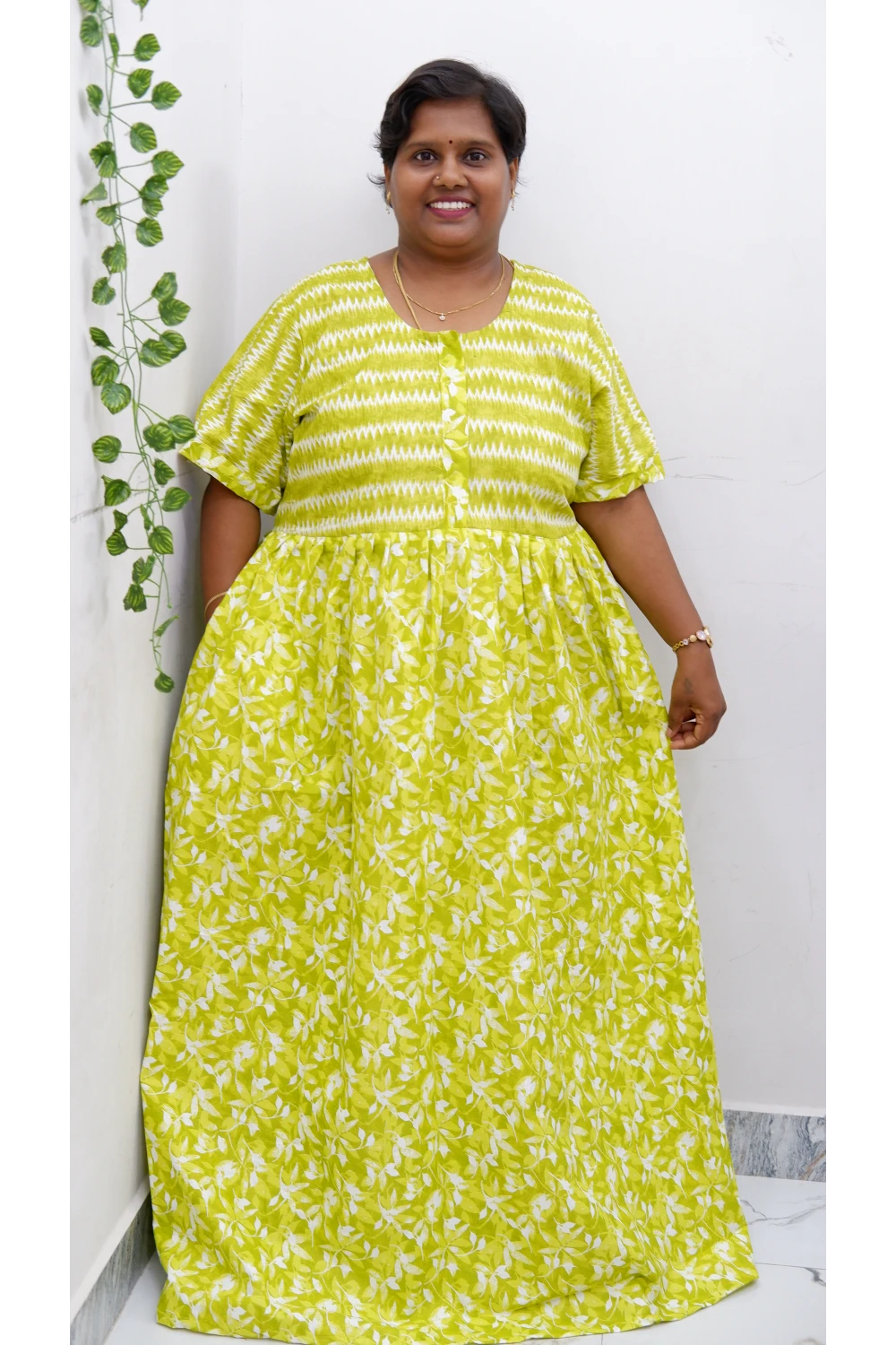 Frock Style Cotton Nighty – Soft & Flowing Fit