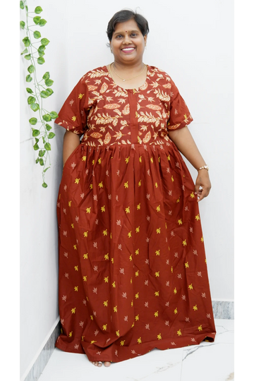 Frock Style Cotton Nighty – Soft & Flowing Fit
