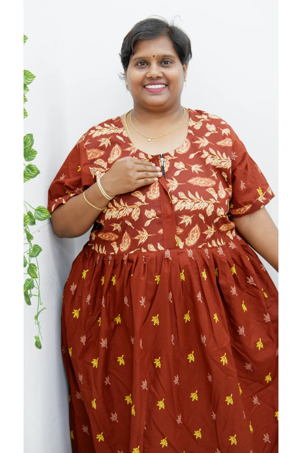 Frock Style Cotton Nighty – Soft & Flowing Fit