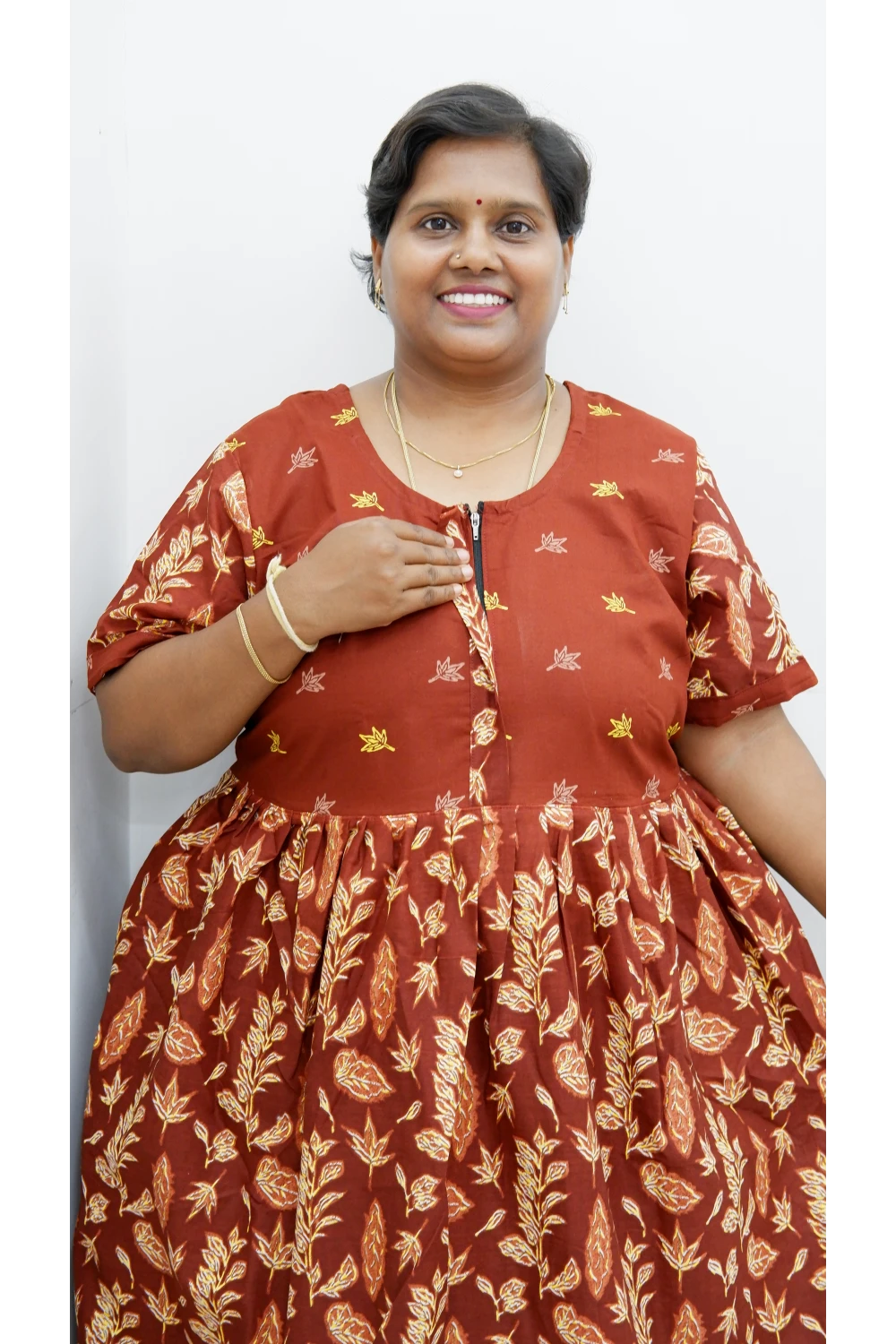 Frock Style Cotton Nighty – Soft & Flowing Fit