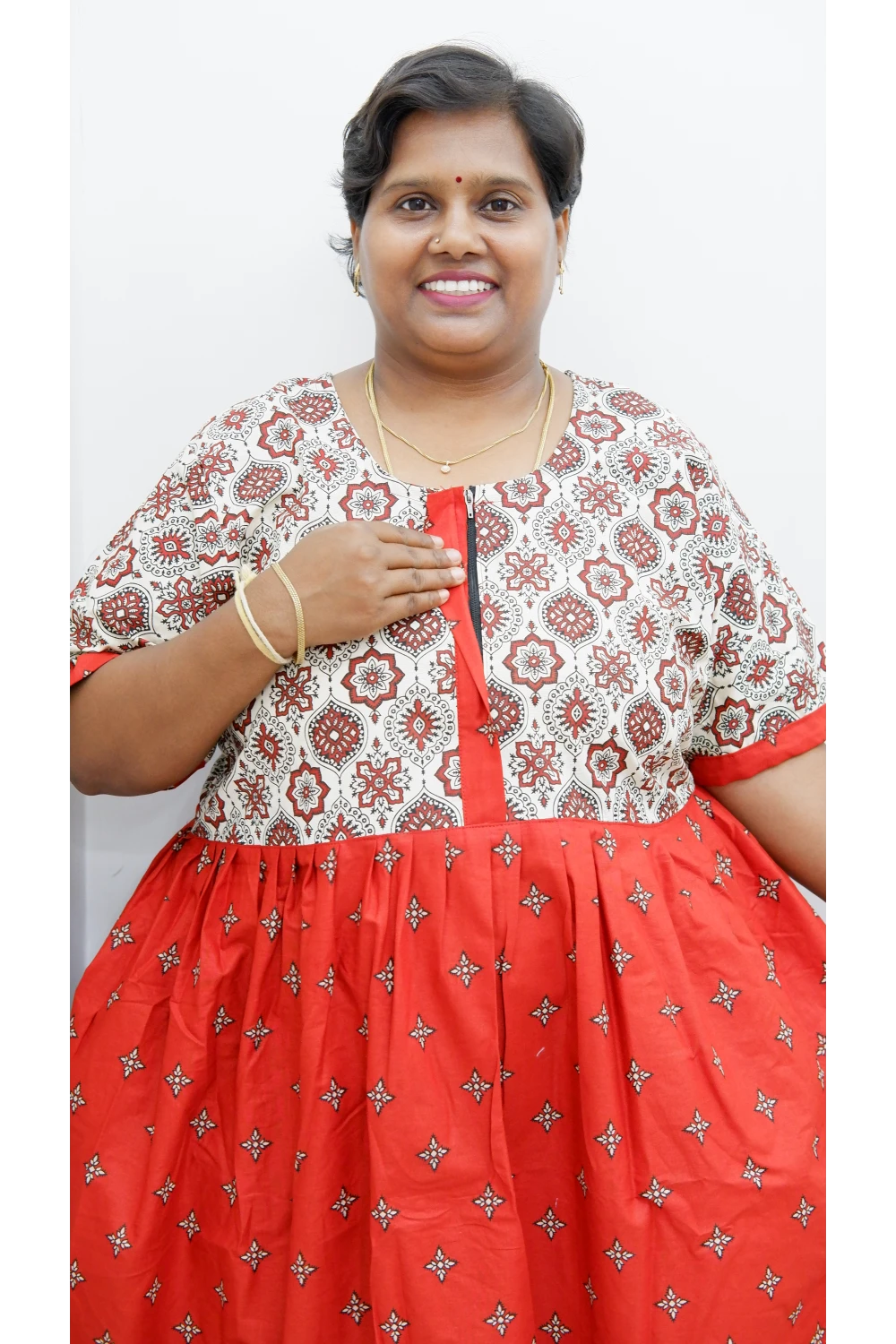 Frock Style Cotton Nighty – Soft & Flowing Fit