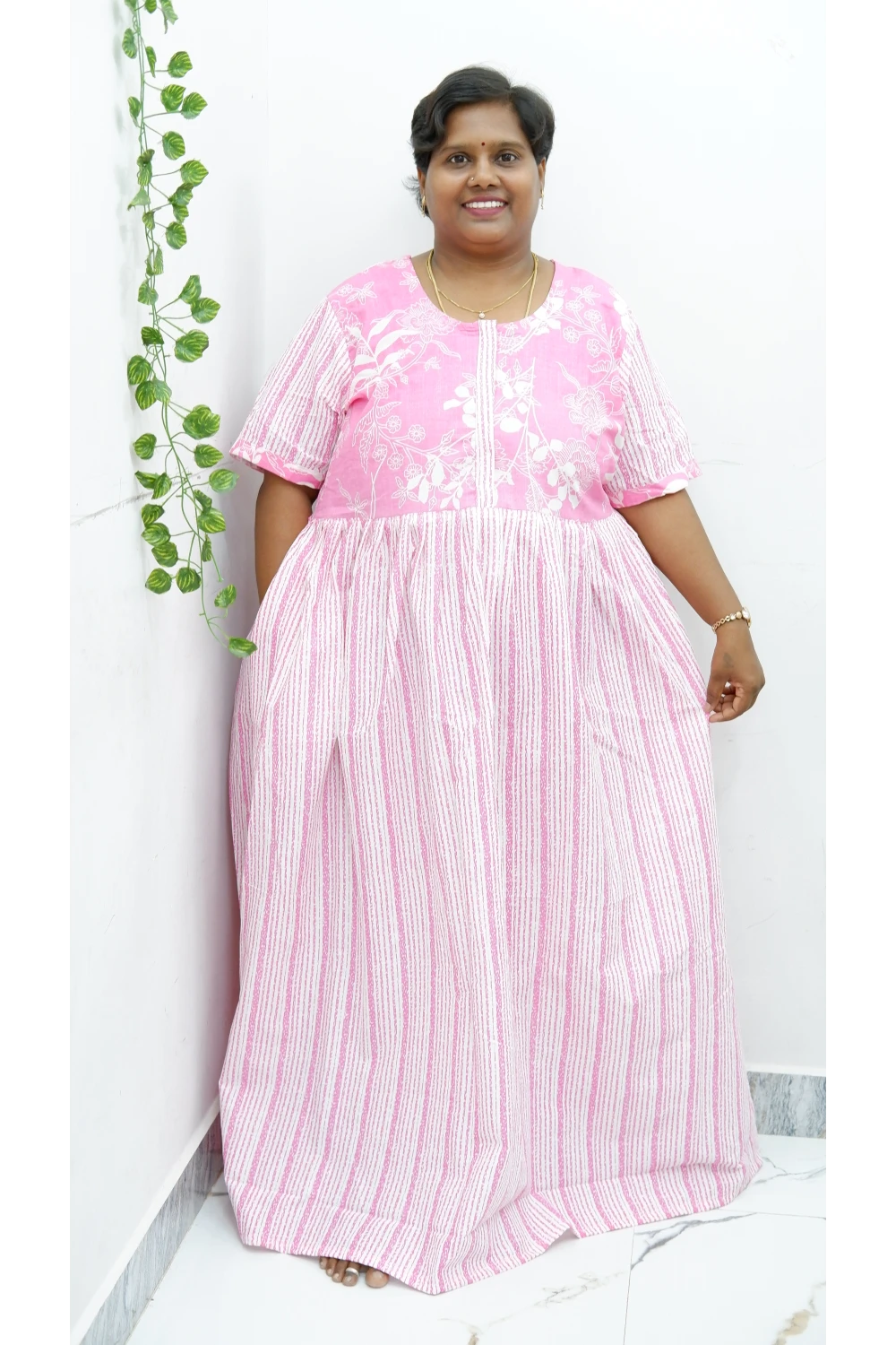 Frock Style Cotton Nighty – Soft & Flowing Fit