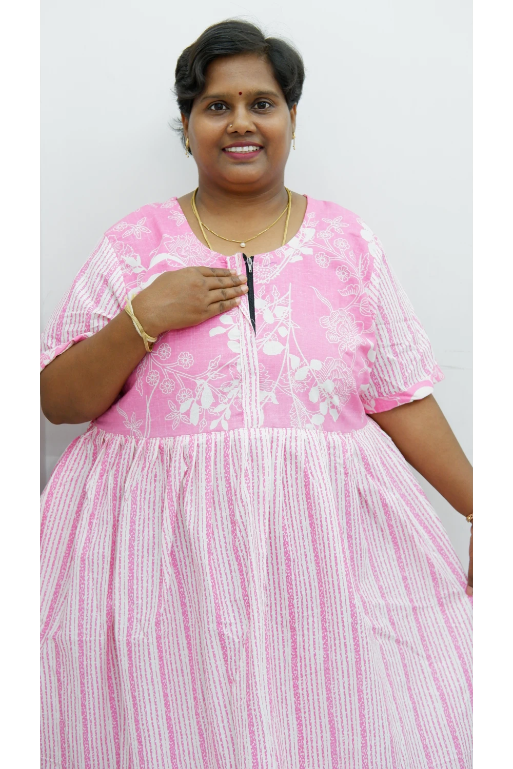Frock Style Cotton Nighty – Soft & Flowing Fit