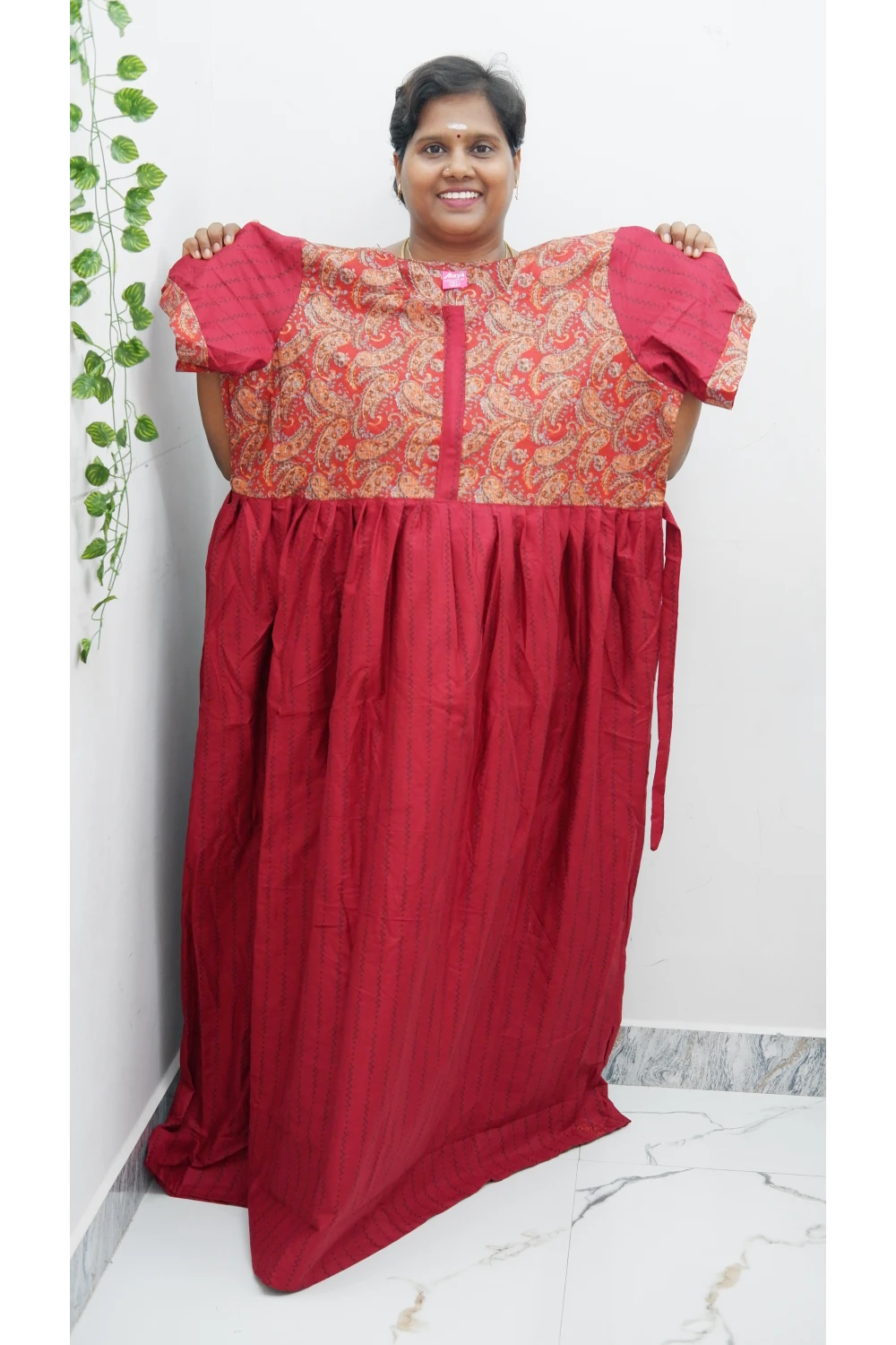 Frock Style Cotton Nighty – Soft & Flowing Fit