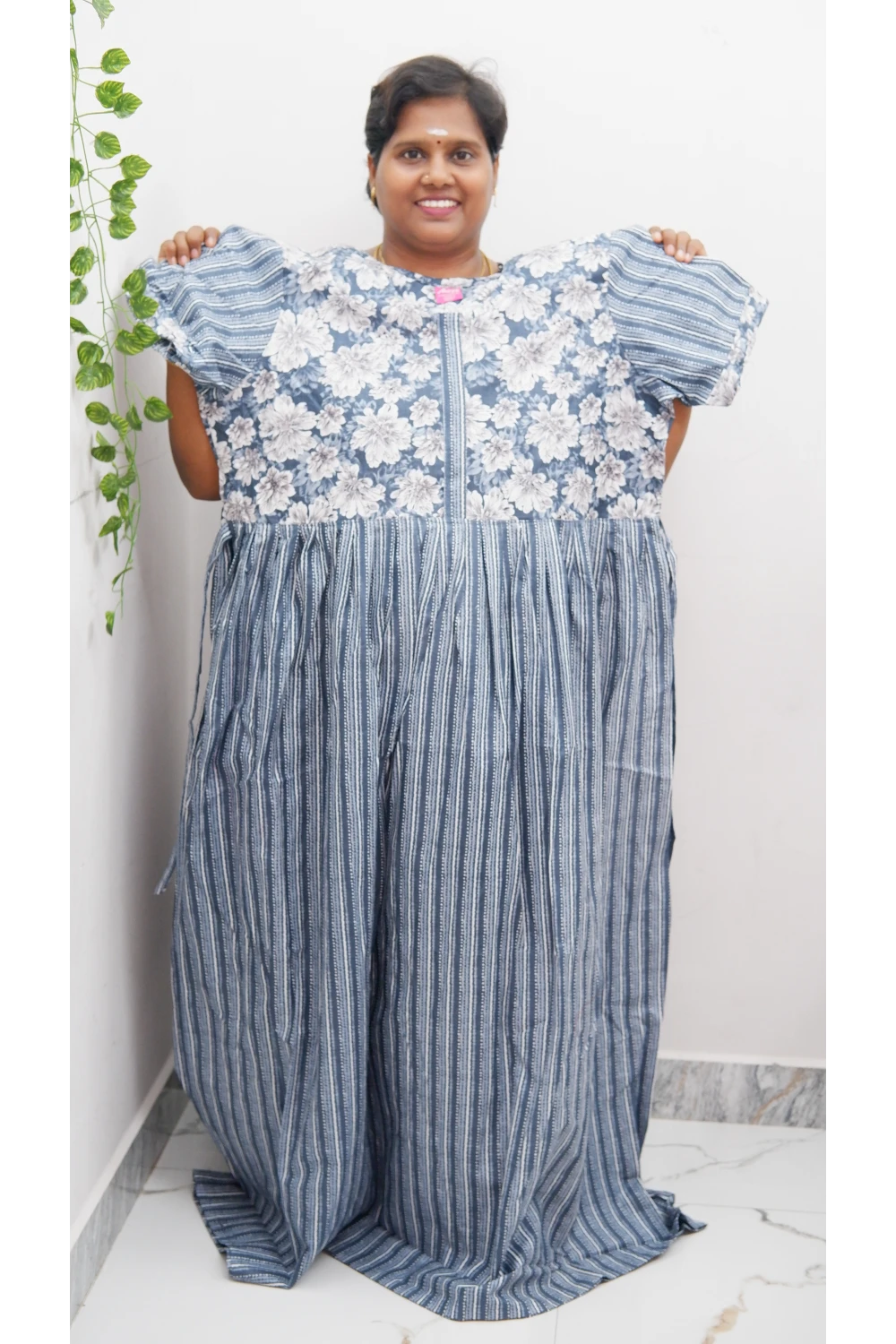 Frock Style Cotton Nighty – Soft & Flowing Fit
