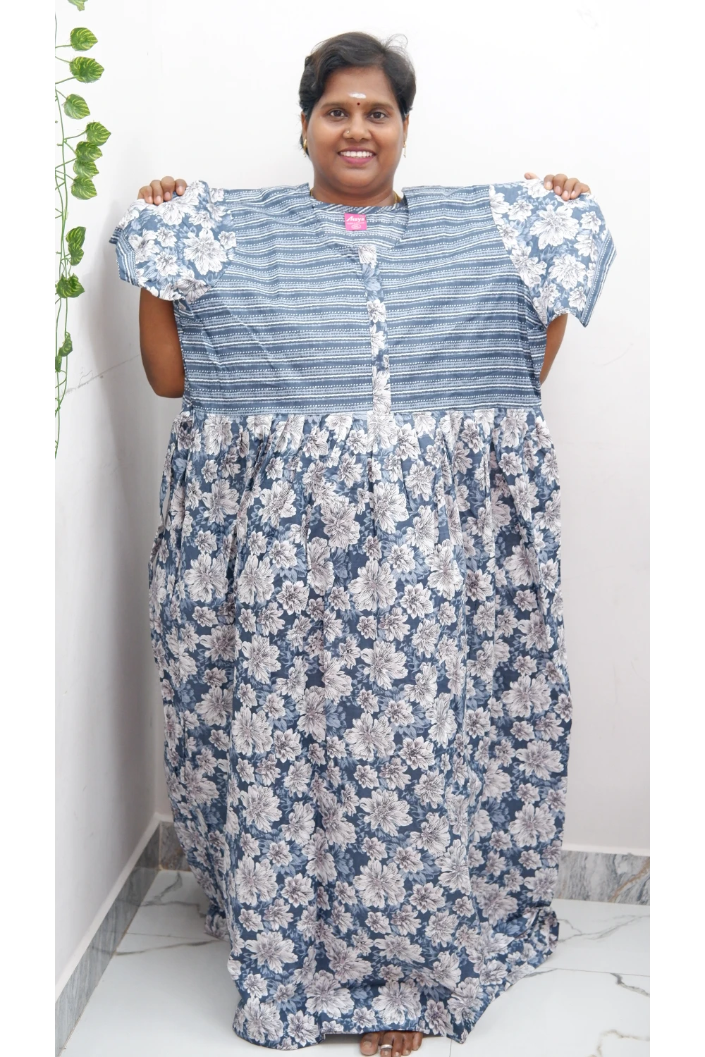 Frock Style Cotton Nighty – Soft & Flowing Fit