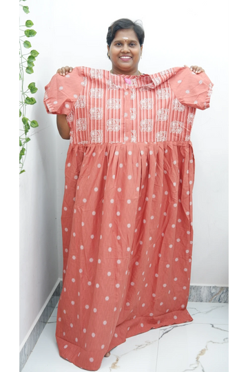 Frock Style Cotton Nighty – Soft & Flowing Fit