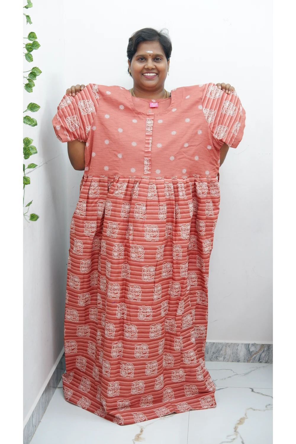 Frock Style Cotton Nighty – Soft & Flowing Fit