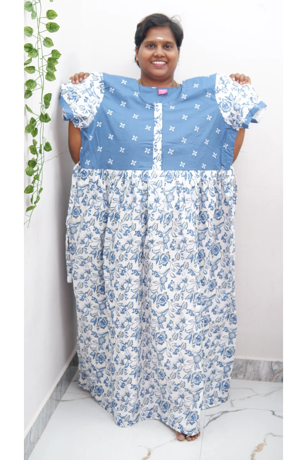 Frock Style Cotton Nighty – Soft & Flowing Fit
