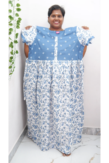 Frock Style Cotton Nighty – Soft & Flowing Fit