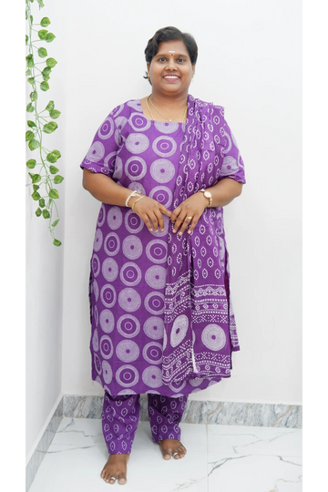 Graceful Cotton Printed Salwar Suit with Shawl – Casual & Festive Wear