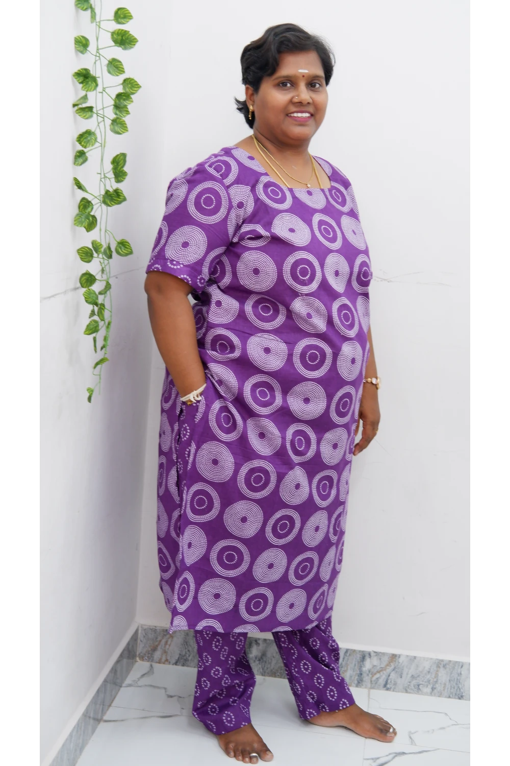 Graceful Cotton Printed Salwar Suit with Shawl – Casual & Festive Wear