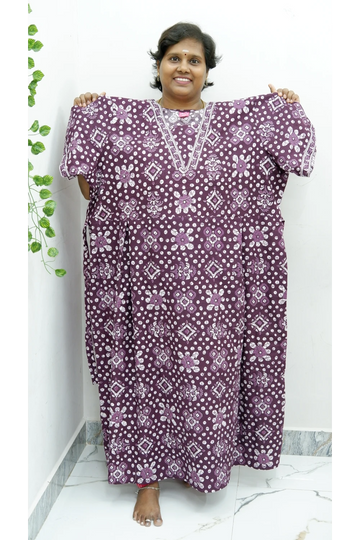Premium V-Neck Cotton Frock for Women – Breathable & Skin-Friendly