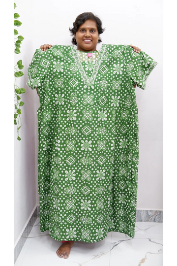 Premium V-Neck Cotton Frock for Women – Breathable & Skin-Friendly