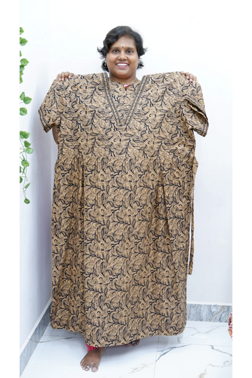 Premium V-Neck Cotton Frock for Women – Breathable & Skin-Friendly