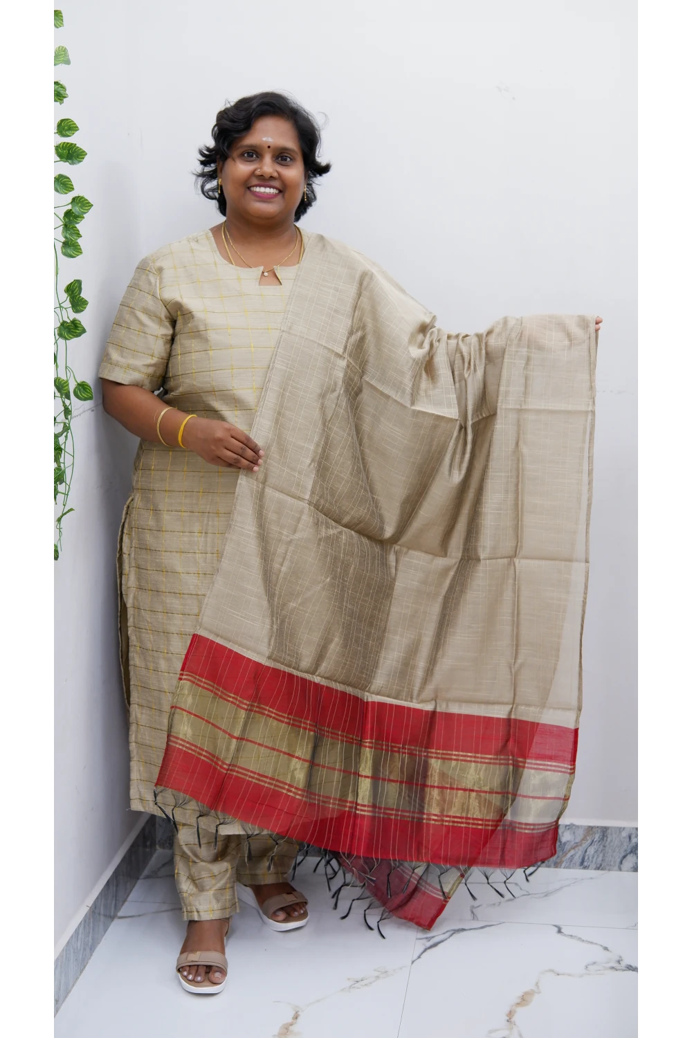 Luxe Salwar Suit with Shawl – Casual & Festive Wear